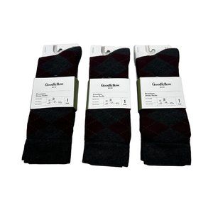 Goodfellow And Co Men's Size 6-12 Socks Premium Dress Crew 3 Pair New